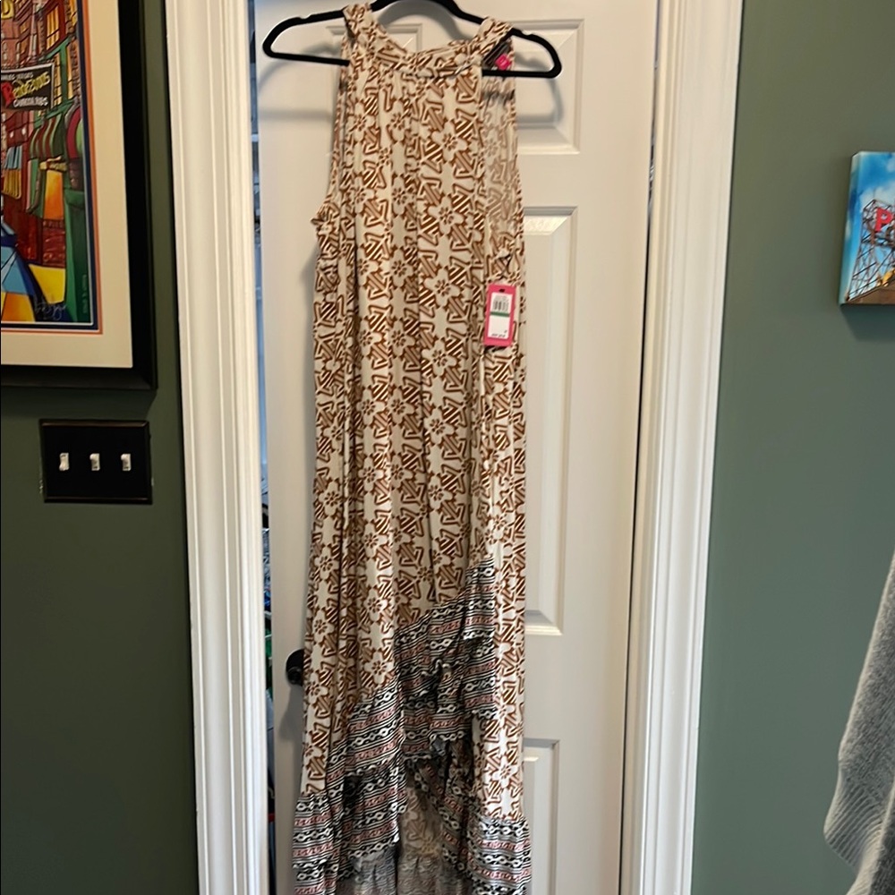 Geometric Patterned Maxi Dress